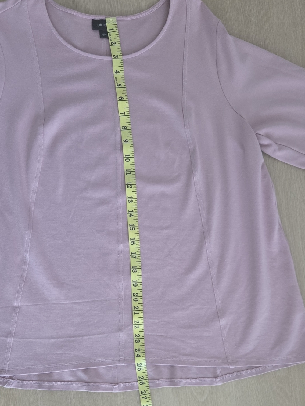 J. Jill Wearever Collection Scoop Crew Neck Purple Mauve Pink Lavender Shirt - Picture 6 of 9